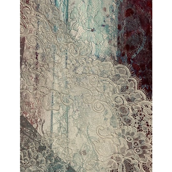 Lace Chantilly Fabric Corded