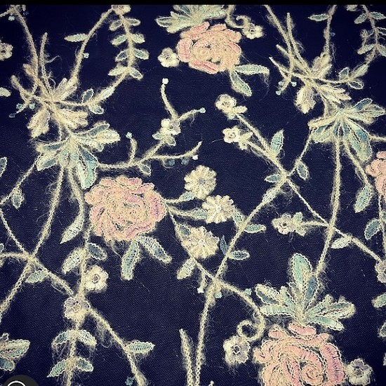 Lace Fabrics Embroidered Tulle With Flowers